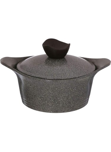 Neoflam,Aeni,Cooking pot,18cm,Gray marble,with cover knop include steam vent,coated by Healthy Marble,Non stick, modern colors.