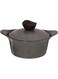 Neoflam,Aeni,Cooking pot,18cm,Gray marble,with cover knop include steam vent,coated by Healthy Marble,Non stick, modern colors.