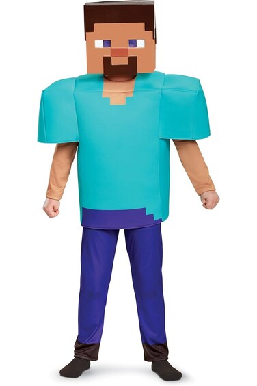 Costume Child Minecraft Steve Deluxe Dress Up 7-8