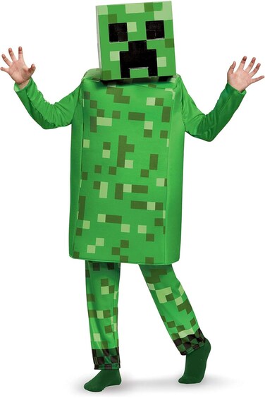 Costume Child Minecraft Creeper Deluxe Dress Up 7-8