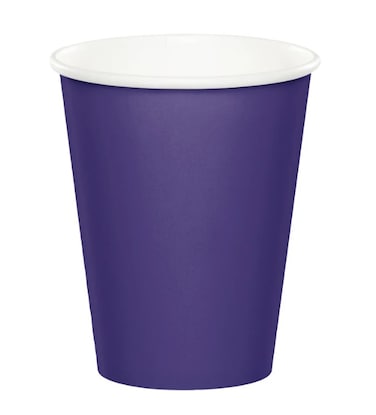 Touch Of Color Purple Paper Cups 9Oz 24ct