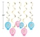 Gender Reveal Balloons Dizzy Danglers 5ct