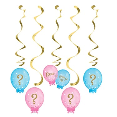 Gender Reveal Balloons Dizzy Danglers 5ct