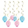 Gender Reveal Balloons Dizzy Danglers 5ct