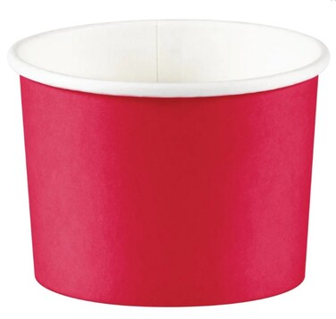 Solid Treat Cups Classic Red 9oz 8Ct
