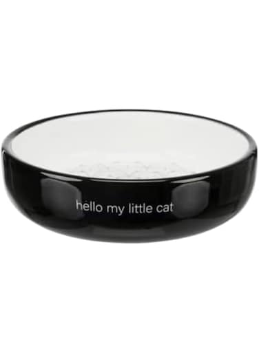 Trixie Ceramic Red &amp; White Cat Bowl for ShortNosed Breeds 300ml