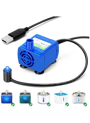 OYES Cat Water Fountain Pump, Pet Water Fountain Pump Compatible Motor, for Pet Drinking Fountain Cat Water Dispenser Replacement