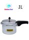 3L Induction Base Aluminum Pressure Cooker &acirc;&euro;&ldquo; Multiple Safety Features, Lid Lock, Comfortable Handles &acirc;&euro;&ldquo; Compatible with Gas, Ceramic, Halogen &amp; Hotplate 3Liters