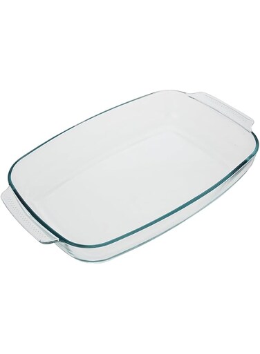HOME MAKER AHM 5.0L CURVE RECTANFULAR BAKING DISH - OVEN GLASS