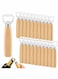 Stainless Steel Bottle Opener Set with Wooden Handle - Engraved Bartender Gift for Weddings, Parties, Home, Kitchen, Bar, and Restaurant Use. Perfect for Beer, Cider, and Wine.