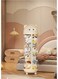 Animal Storage Tube, Vertical Transparent Storage Bucket with Light &amp; Wheels for Teddies and Dolls, Cylinder Plush Toy Storage Organizer for Nursery Room Bedroom Living Room (Yellow, 115cm)