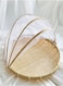 Bamboo Basket Hand Woven Tray Anti Bug Food Fruit Container Beige/White