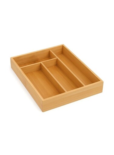 Kitchen Drawer Organizer &acirc;&euro;&ldquo; 4 Grid Spoon &amp; Cutlery Tray for Utensils, Silverware and Kitchen Storage