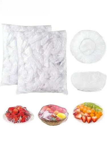 300 Pcs Fresh Keeping Bags,Reusable Elastic Food Storage Covers,Elastic Stretch Adjustable Bowl Lids,Universal Kitchen Wrap Seal Caps For Leftover,Meal Prep And Fruits