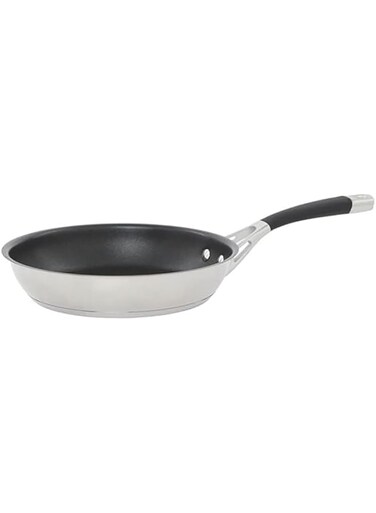 Hema Milano Frying Pan, 4 cm Height x 20 cm Diameter, Silver/Black