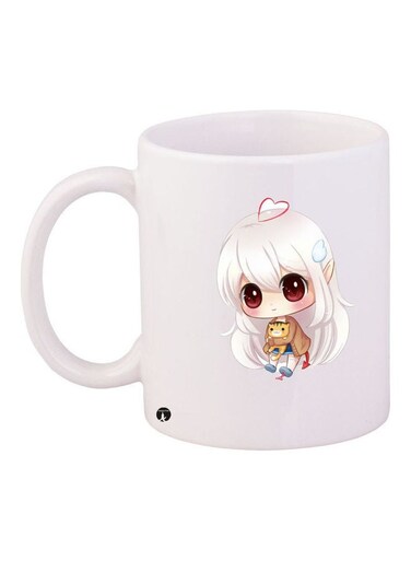 Printed Ceramic Coffee Mug Multicolour