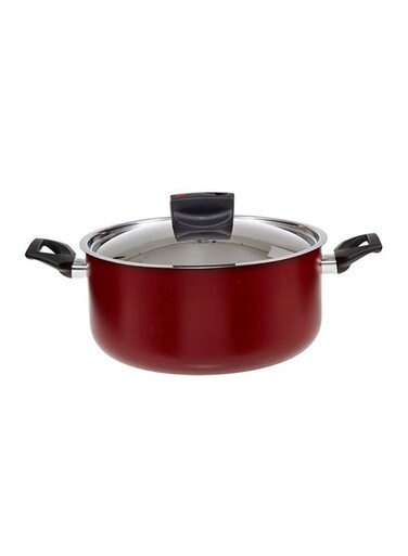 Aluminum Safecook With Nonstick Casserole Cooking Pot Red 20cm