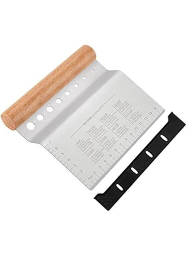 Scraper ChopperStainless Steel Blade KnifePastry Cutter for Pasta Dough Bread Cake BakingMultipurpose Kitchen Tool with Scale Ruler