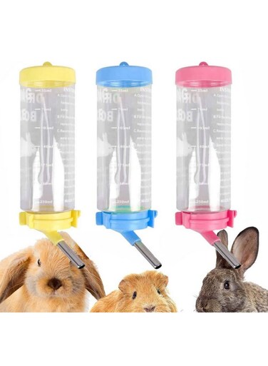Hanging Pet Water Bottle No-Drip Stainless Steel Drinking Tube for Hamsters, Guinea Pigs, Rabbits, and Small Pets 250ml