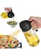 16oz Oil Dispenser Bottle is a kitchen tool that holds 470ml of olive oil. It can be used as both a regular bottle and a spray for cooking.