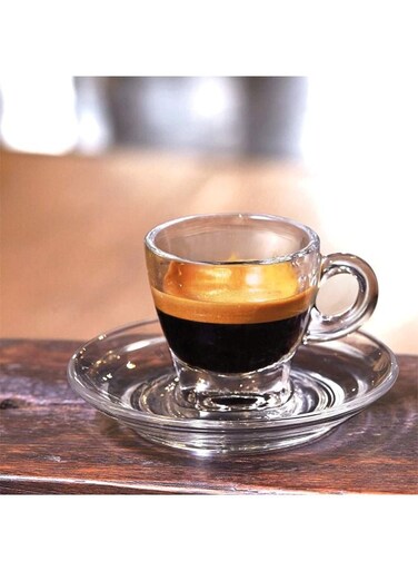 Pack Of 6 Caffe Espresso Saucer Clear 4.75inch