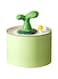 TSJB Cat Water Fountain, Ceramic Pet Drinking Fountain, Scratch Resistant Easy To Clean, Cute Sapling Shape Quiet Cat Water Dispenser, 2 Sizes green-1.0L