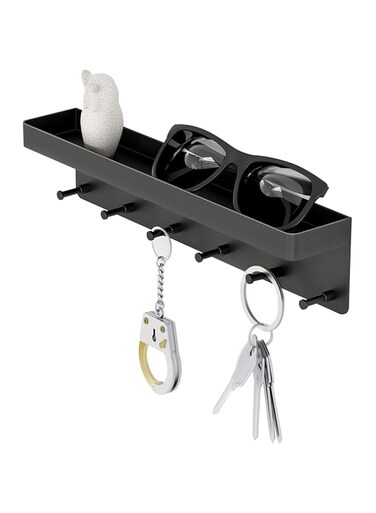 UltiUnison Key Holder Rack for Wall Decorative with 6 Key Hooks, Wall Mounted Key Hangers Key Rack with Tray for Entryway,Hallway Home