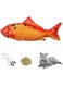 NINEMAX Electric Moving Cat Kicker Fish Toy, Low Noise Realistic Flopping Fish Cat Toy Catnip Toys，Motion Kitten Puppy Toy, Interactive Cat Toys for Cat Exercise (red carp)
