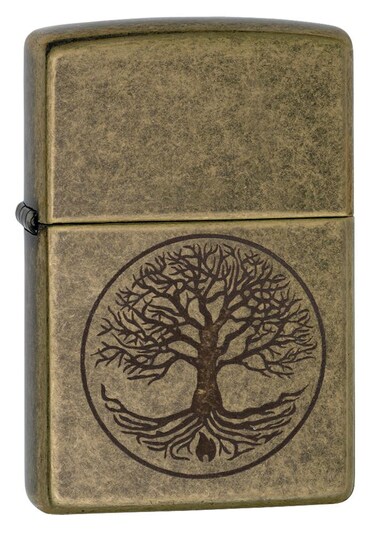 Zippo 29149 Tree Of Life Antique Brass Windproof Lighter