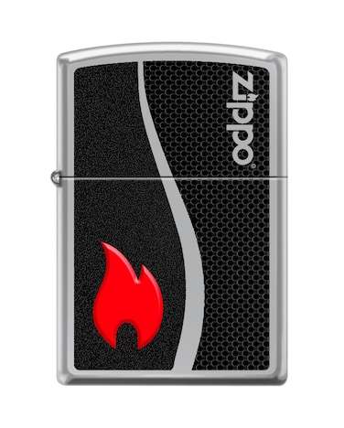 Zippo CI404958 250 Zippo And Flame High Polish Chrome Windproof Lighter