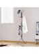 Stable Metal Clothes Stand Hanger   46cm Length x 175cm Height x 42cm Depth   10KG Capacity   12 Hooks   Painted Steel and Plastic   Black   Home Organizer for Garments, Scarves, Bags, Umbrellas