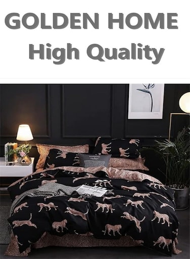 HOME 6 Piece King/Queen/Single size, striped pattern duvet cover set. set includes 1 Comforter Cover, 1 Fitted Bedsheet, 4 Pillowcases