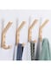 Fujinzhu Wood Hooks Wall Mounted, Coat Hooks Vintage Single Wall Hooks Organizer Heavy Duty for Towel Hat Hanging 4 Pack Oak
