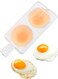 Microwave 2 Cavity Egg Poacher - 2 Eggs Microwavable Egg Cooker - Microwave Egg Fryer - Egg Poacher - Dishwasher-Safe Poached Egg Cup With Lid &amp; Handle For Breakfast, Lunches, Dinner