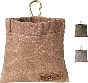 NALACAL Dog Treat Pouch, Portable Stylish Puppy Dog Training Treat Bag, Hand Free Dog Walking Bag, Auto Closing Pet Feed Snack Reward Pocket, Dog Food Dispenser for Pet Puppy Travel or Outdoor Use