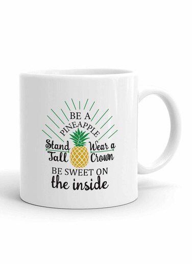 Your Wall Funny Pineapple Design Printed Ceramic Coffee Mug 325ml, Perfect Gifting by Spoil Your Wall