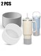 2 Pcs Protector Silicone Boot for Stanley, Water Cup Silicone Protective Bottom Cover Case, Reduces Noise Scratches Protective Cup Accessories (Grey+White)