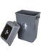 DEEP SLEEP EVERY NIGHT DEEP SLEEP Trash Bin, 58L Flip-Top Waste Bin With Swing Lid, Pearl Grey
