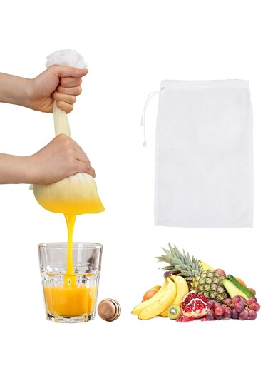 6 Pack Cheese Cloths for Straining Bags, Fine Mesh Nylon Cheese Cloths, Reusable Strainer Bags for Straining Juices.