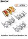 4PCS Stainless Steel Taco Holders Set with Easy Access Handle Each Stand Holds 3 Tortillas Microwave Air Fryer and Oven Safe for Kitchen Dining and Party Use