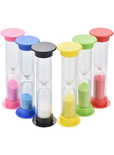 Pcs Sand Timer Toy, Multicolor Sandglass Timers, Mini Toy Hourglass Set, Hourglass Sand Timers 30sec 1min 2mins 3mins 5mins 10mins, accurate timing, for Kids at Home and School