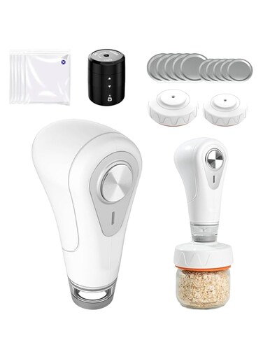 Wevac Mason Jar Vacuum Sealer, Multi Hand Vacuum Pump Kit for Mason Jars, Bags, and Wine Bottles, Handheld Food Vacuum Sealer Machine Perfect for Food storage, Beverage Saver and Pickling