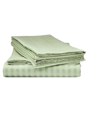 Cotton Double Striped Fitted Elastic Pack of 3 Bedsheet 150x200+20cm