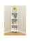 LINGWEI 3,4-Tier White Corner Shelf Stand - Waterproof Bathroom Storage Organizer for Small Spaces, Multipurpose Freestanding Toilet Shelf, Plant Stand, Bookshelf, and Kitchen Rack (4-Floor)