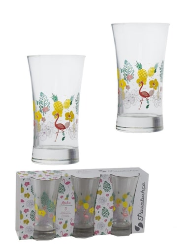 ALOHA 300cc Tumbler &acirc;&euro;&ldquo; 3-Piece Stylish Glass Set