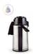 Airpot Flask, Double Wall Vacuum Insulation, 3L, RF10725   360 Rotating Base   Portable &amp; Leak-Resistant   Pump Flask for Hot/ Cold Drinks, Tea, Coffee Silver