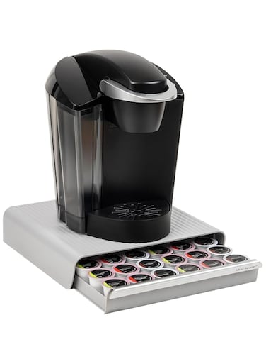 Mind Reader Coffee Pod Drawer, 13.25"L x 12.75"W x 2.75"H, Gray