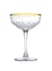4 Pieces Timeless Golden Touch Champagne Coupe Set 255 Ml, 157 Mm Height, 110 Mm DiameterAnd Gold Line Clear