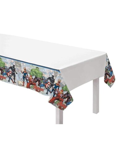 amscan Marvel Avengers Powers Unite Design Plastic Table Cover-1Pc