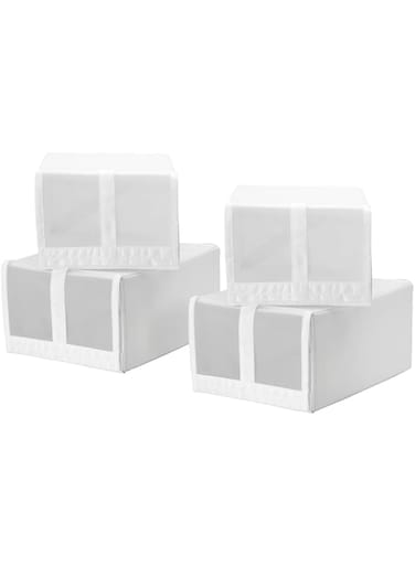 Ikea Skubb Shoe Box, White 4 Pack